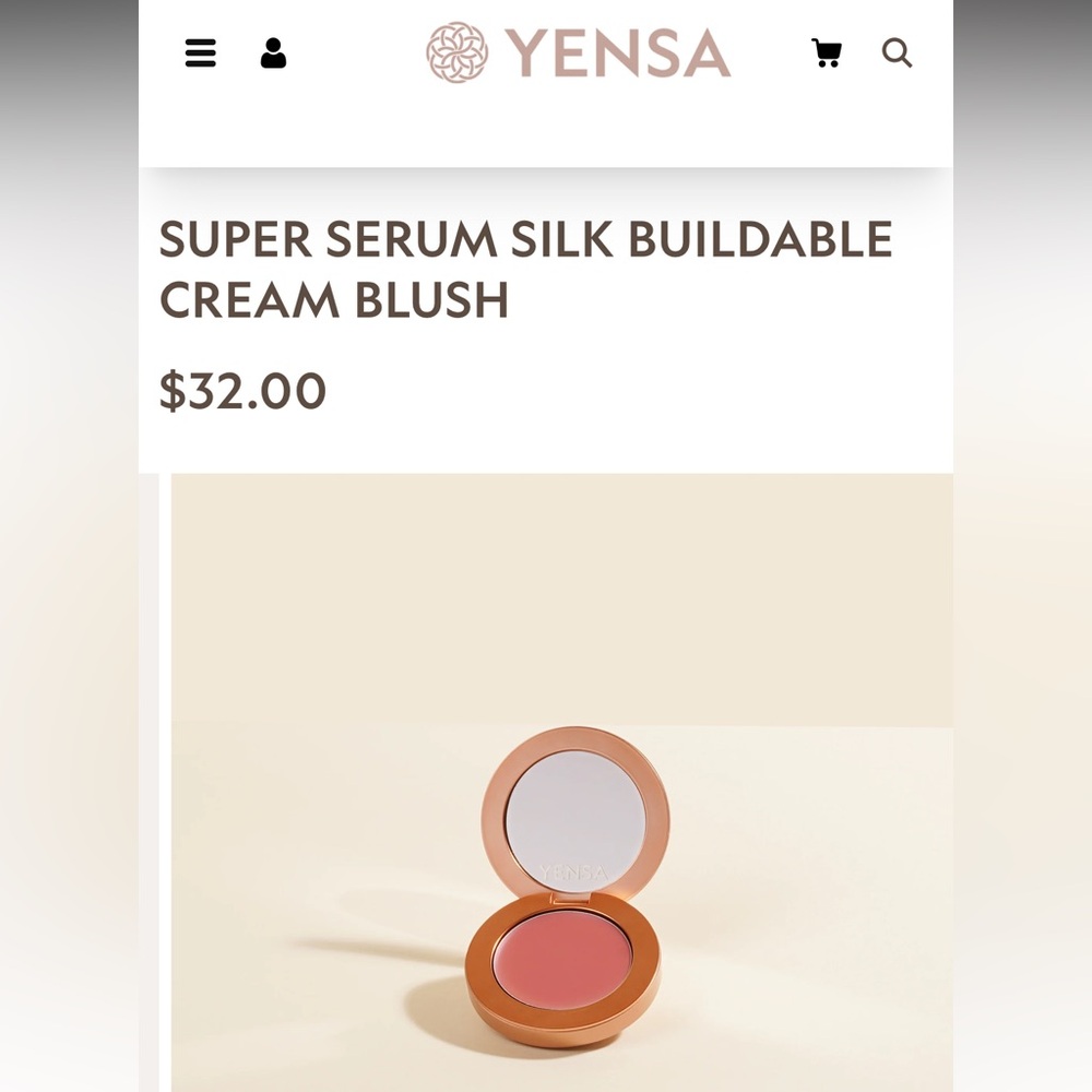 NEW Yensa Super Serum Silk Buildable Cream Blush in Radiant Rose - Picture 2 of 9